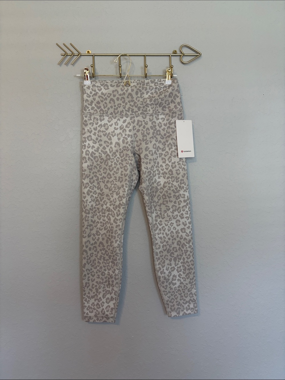 lululemon athletica Beige Leopard Print High-Rise Leggings NWT